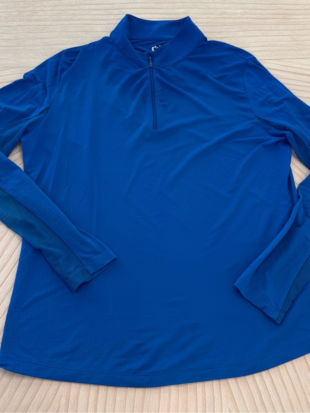 IBKUL Women's Long Sleeve Quarter-Zip Top in Royal Blue UPF50, Cool Feel